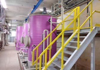 Replacement of FeCl₃ and Ca(OH)₂ dilution tanks